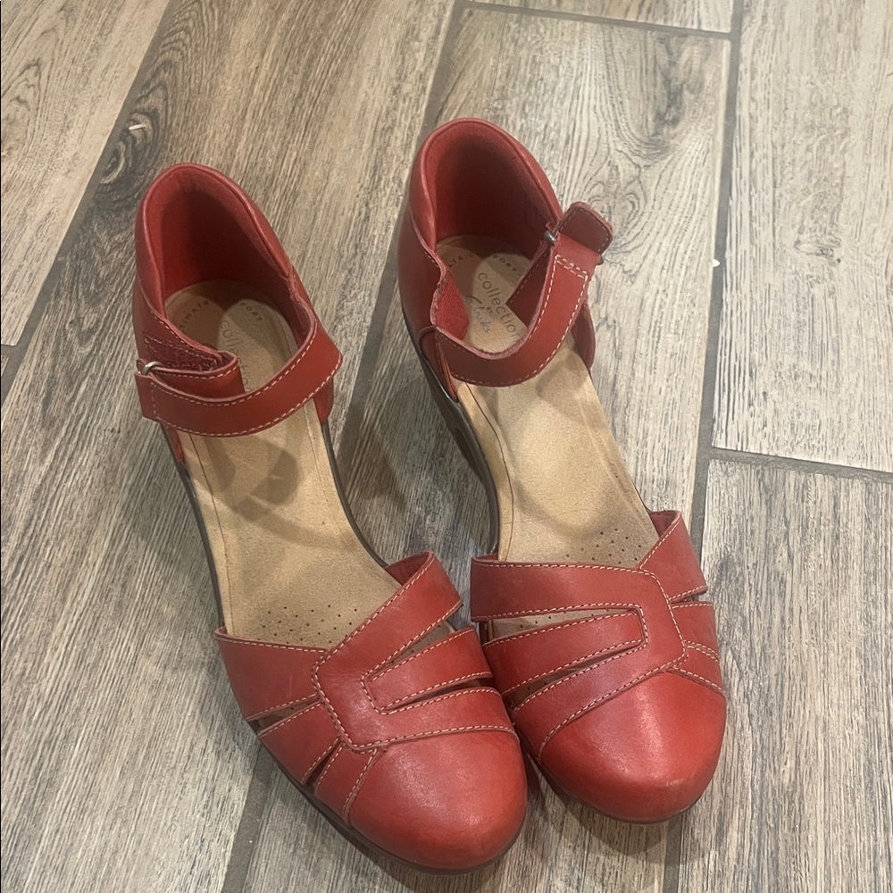 Clarks Red Women's Heels